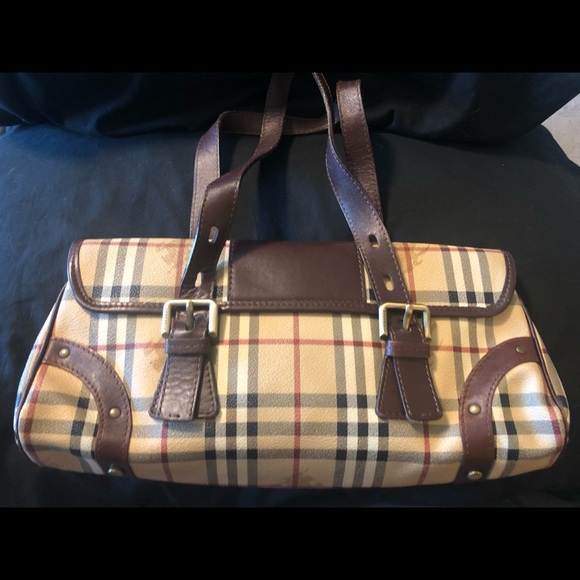 Authentic Burberry Ecordelia Haymarket Satchel - Picture 2 of 4